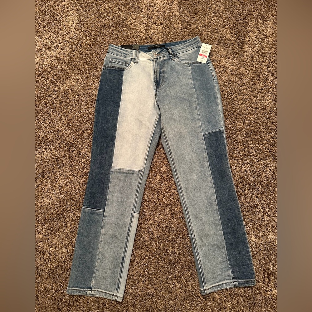 Flying Monkey Multi-Blue Straight Leg Jeans